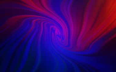 Açık mavi, gece gökyüzü yıldızlı kırmızı vektör deseni. Soyut şablonda gökyüzü yıldızlarıyla parlayan illüstrasyon. Fütürist reklamlar ve kitapçıklar için şablon.