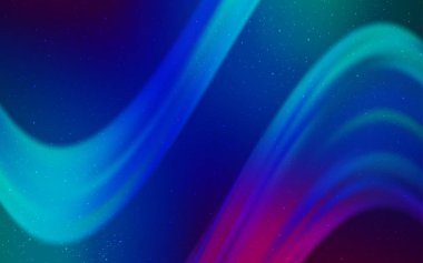 Açık mavi, kozmik yıldızlar ile kırmızı vektör düzeni. Galaksi yıldızları ile basit tarzda bulanık dekoratif tasarım. İş reklamınız için akıllı tasarım.