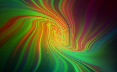 Açık mavi, astronomik yıldızlar ile yeşil vektör arka plan. Degrade ile bulanık soyut arka planda uzay yıldızları. Kozmik arka planlar için şablon.