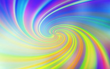 Kavisli çizgiler ile hafif çok renkli vektör düzeni. Gradyan ile bir sirkumfleks soyut Illustration. Reklam, poster, afiş için yepyeni tasarım.