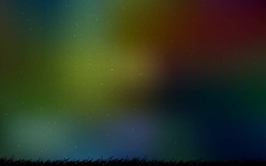 Samanyolu yıldızlar ile Dark Multicolor vektör doku. Renkli kozmik yıldızlar ile glitter soyut illüstrasyon. Astronomi Web siteleri için desen.