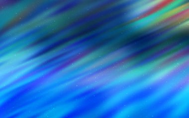 Galaksi yıldızlı hafif Mavili vektör arkaplanı. Parlak astronomik yıldızlı parlak renkli çizimler. Fütürist reklamlar ve kitapçıklar için şablon.