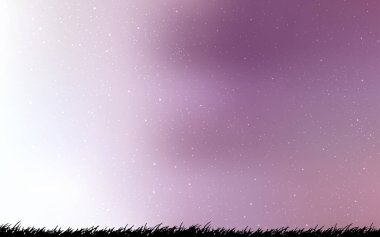 Kozmik yıldızlı hafif Mor vektör düzeni. Parlak astronomik yıldızlı parlak renkli çizimler. Kozmik arkaplanlar için şablon.