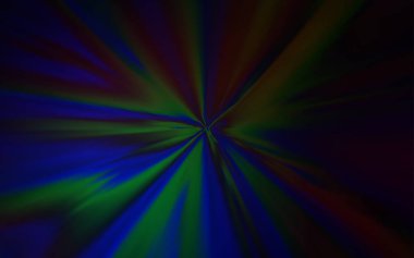 Koyu mavi vektör parlak şablonu soyutlar. Gradyan tasarımlı, soyut, ışıltılı çizimler. Marka kitabınız için yeni biçim tasarımı.