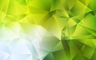 Açık yeşil, sarı vektör Çokgen soyut arka plan. Üçgenler ile yarı ton tarzında yaratıcı Illustration. İşletmeniz için yepyeni bir tasarım.