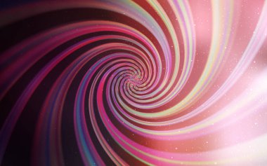 Samanyolu yıldızlı açık pembe vektör dokusu. Soyut şablonda gökyüzü yıldızlarıyla parlayan illüstrasyon. Kozmik arkaplanlar için şablon.