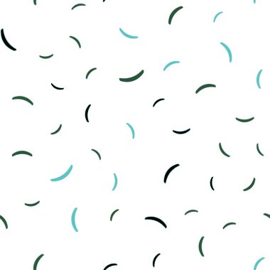 Açık mavi, yeşil vektör kesintisiz arka plan alaycı hatları ile. Kavisli çizgilerle oluşan parlayan bir Illustration. İş tasarımınız için desen.