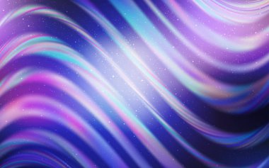 Pembe ışık, vektör şablon alan yıldız ile mavi. Gökada yıldız ile basit tarzı dekoratif tasarım bulanık. Desen astronomi Web siteleri için.