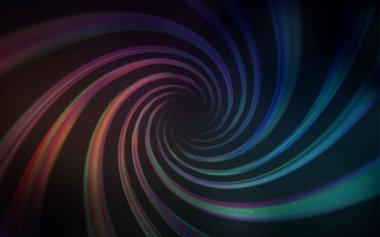 Koyu mavi, gece gökyüzü yıldızları ile kırmızı vektör deseni. Parlak astronomik yıldızlar ile renkli Illustration Shining. Astroloji Web siteleri için desen.