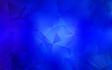 Koyu mavi vektör üçgen mozaik arka plan. Üçgenler ile soyut tarzda renkli Illustration. Marka kitabın zemin için desen.