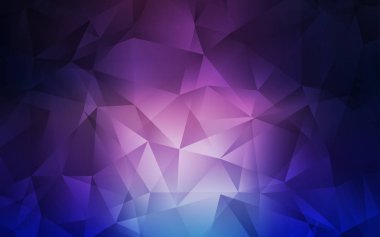 Koyu pembe, mavi vektör soyut Çokgen desen. Üçgenler ile soyut tarzda renkli Illustration. Broşalım için tamamen yeni bir tasarım.