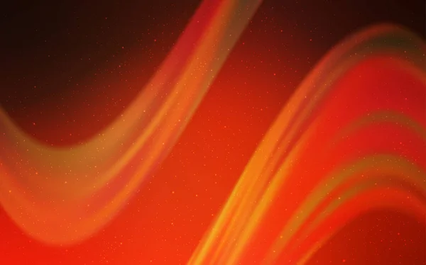 Heller Orangefarbener Vektorhintergrund Mit Galaxiensternen Glitzernde Abstrakte Illustration Mit Farbenfrohen — Stockvektor