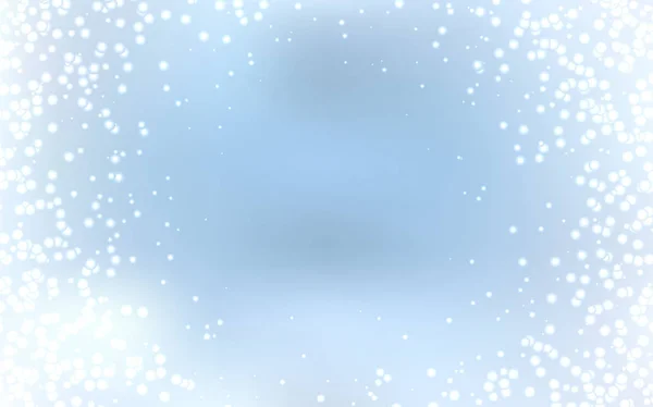Modèle Vectoriel Bleu Clair Avec Étoiles Spatiales Design Décoratif Flou — Image vectorielle