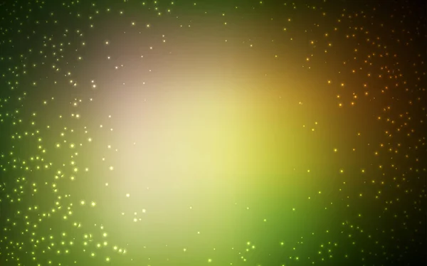 Vert Foncé Fond Vectoriel Jaune Avec Des Étoiles Astronomiques Illustration — Image vectorielle