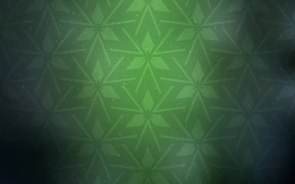 Темно Зеленый Векторный Задний Ход Линиями Треугольниками Иллюстрация Набором Красочных — стоковый вектор