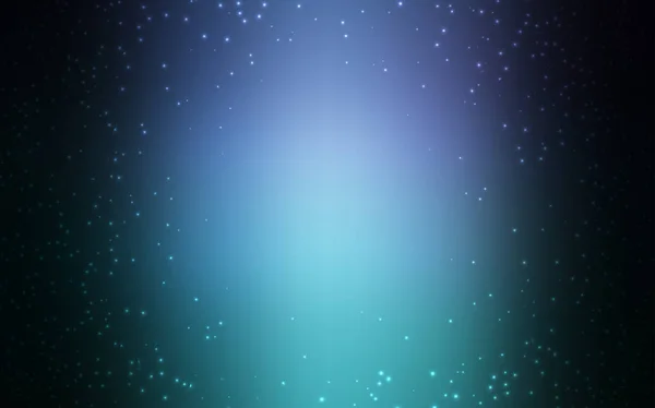 Темно Синий Зеленый Векторный Узор Звездами Ночного Неба Яркая Иллюстрация — стоковый вектор