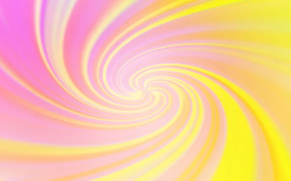 Licht Roze Gele Vector Textuur Met Gebogen Lijnen Kleurrijke Illustratie — Stockvector