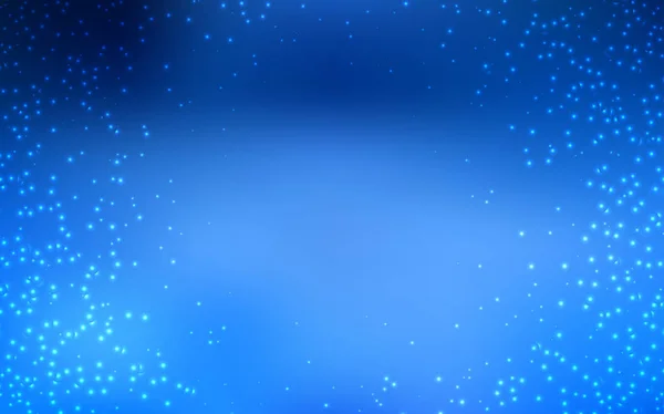 Світло Blue Векторний Фон Зірками Галактик Яскрава Ілюстрація Зірками Неба — стоковий вектор