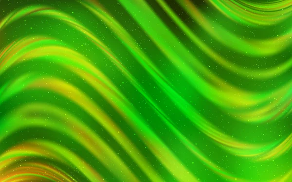 Ljusgrön Gul Vektor Layout Med Kosmiska Stjärnor Glitter Abstrakt Illustration — Stock vektor