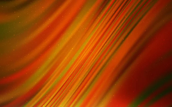 Темно Оранжевый Векторный Фон Звездами Галактик Сияющая Цветная Иллюстрация Яркими — стоковый вектор