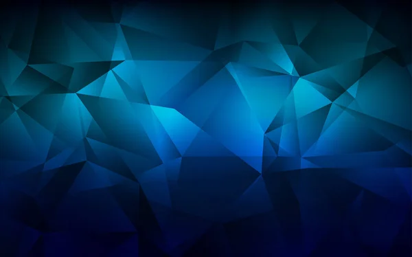 Vecteur bleu foncé brillant fond triangulaire . — Image vectorielle