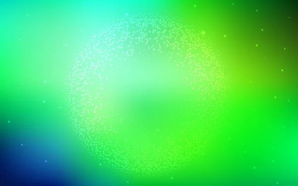 Ανοιχτό μπλε, πράσινο διανυσματικό μοτίβο με αστέρια νυχτερινό ουρανό. — Διανυσματικό Αρχείο