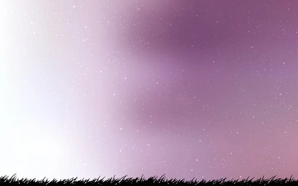 Light Purple Vector Layout Cosmic Stars Shining Colored Illustration Bright — Stock Vector