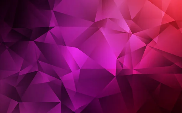 Темно Фиолетовый Розовый Вектор Треугольники Творческая Геометрическая Иллюстрация Стиле Оригами — стоковый вектор
