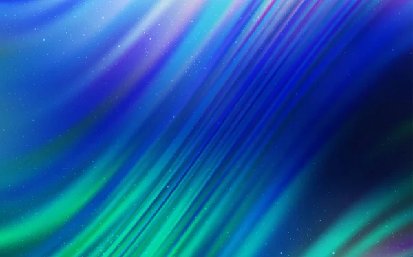 Ljusblå Grön Vektormall Med Rymdstjärnor Glänsande Färgad Illustration Med Ljusa — Stock vektor