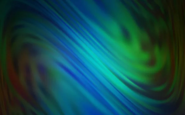 Dunkelblauer Grüner Vektor Verschwommen Leuchten Abstrakte Vorlage Leuchtende Farbige Illustration — Stockvektor