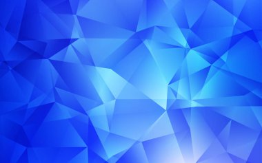 Hafif mavi vektör soyut poligonal şablonu.