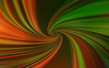 Koyu yeşil, alaycı hatları ile sarı vektör doku. Renkli çizgiler, şekiller ile bir örnek. Tasarım için renkli dalga deseni.