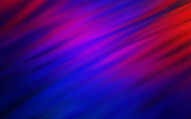 Açık mavi, astronomik yıldızlar ile kırmızı vektör arka plan. Renkli kozmik yıldızlar ile glitter soyut illüstrasyon. Futuristik reklam, kitapçıklar için desen.