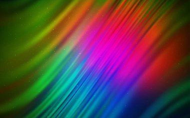 Koyu pembe, galaksi yıldızları ile yeşil vektör arka plan. Degrade ile bulanık soyut arka planda uzay yıldızları. Futuristik reklam, kitapçıklar için desen.