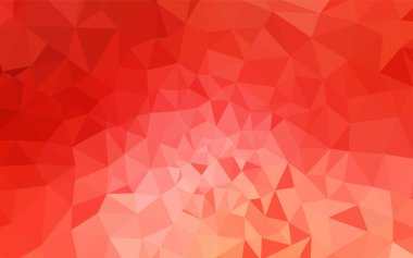 Açık kırmızı vektör üçgen mozaik şablonu. Çokgen şekillere sahip bir örnek. Marka defteriniz için yeni şablon.