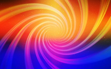 Açık mavi, gece gökyüzü yıldızlı sarı vektör deseni. Parlak astronomik yıldızlı parlak renkli çizimler. Reklamınız, posteriniz, afişiniz için en iyi tasarım.