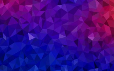 Açık mavi, kırmızı vektör Çokgen desen. Üçgenler ile renkli soyut illüstrasyon. Tamamen yeni afiş için şablon.