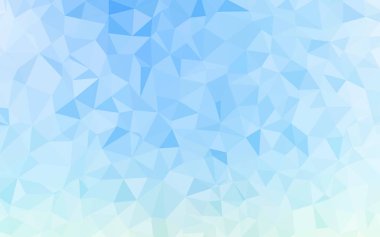 Işık Mavisi vektör soyut mozaik deseni. Üçgenlerden oluşan parlayan çokgen çizimler. Web siteniz için yeni bir doku.