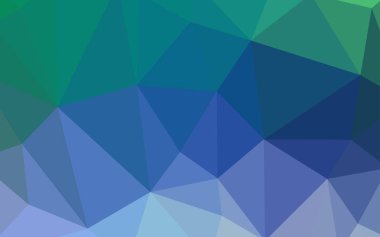 Açık mavi, yeşil vektör üçgen mozaik şablonu. Gradyan ile zarif parlak Çokgen çizim. Tamamen yeni afiş için şablon.