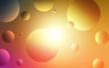 Daire şekilleri ile ışık turuncu vektör düzeni. Renkli gradyan ile arka plan üzerinde bulanık kabarcıklar. Desen-ebilmek var olmak kullanılmış için güzel web siteleri.