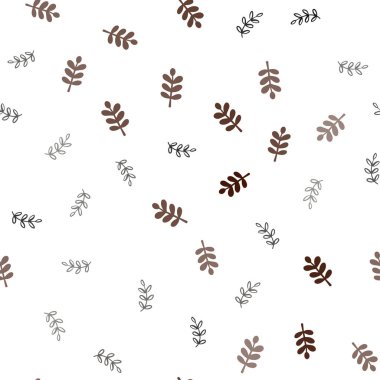 Koyu mavi, kırmızı vektör Dikişsiz zarif arka plan yaprakları ile. Doodle tarzında yaprakları ile renkli soyut illüstrasyon. Tekstil, kumaş, duvar kağıtları için tasarım.