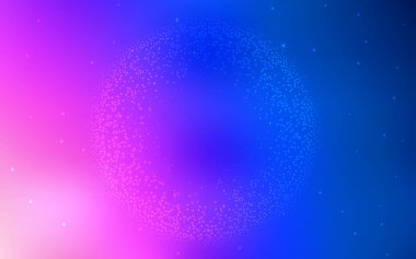 Pembe ışık, vektör şablon alan yıldız ile mavi.