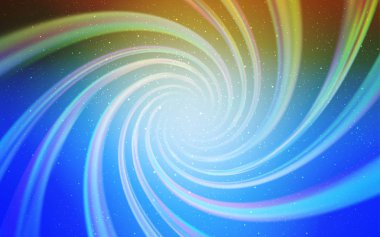 Açık mavi, gece gökyüzü yıldızları ile sarı vektör deseni. Parlak astronomik yıldızlar ile renkli Illustration Shining. İş reklamınız için akıllı tasarım.