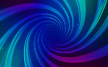 Açık mavi, Samanyolu yıldızlarıyla kırmızı vektör dokusu. Galaksi yıldızları ile basit tarzda bulanık dekoratif tasarım. Kozmik arka planlar için şablon.