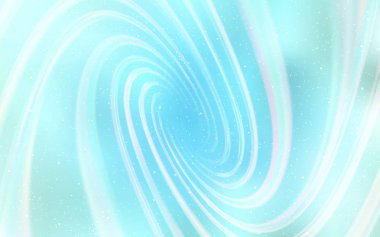 Gece gökyüzü yıldızlı açık mavi vektör deseni. Bulanık arkaplandaki ve gradyanı olan uzay yıldızları. Astronomi web siteleri için desen.