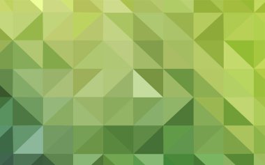 Açık yeşil vektör soyut mozaik zemin. Üçgenler ile renkli soyut illüstrasyon. İş tasarımınız için yepyeni bir stil.