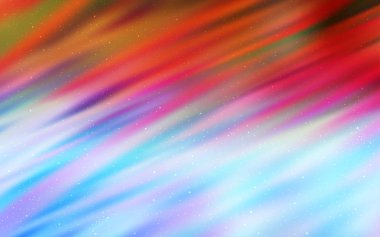 Açık mavi, Samanyolu yıldızlarıyla kırmızı vektör dokusu. Soyut şablonda gökyüzü yıldızlarıyla Shining Illustration. Reklam, poster, afiş için en iyi tasarım.