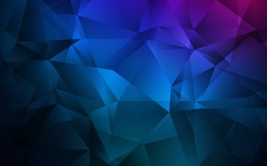 Koyu pembe, mavi vektör üçgen zemin parlayan. Çokgen tarzında tamamen yeni bir renk çizimi. Marka kitabın zemin için desen.