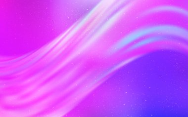 Uzay yıldızları ile açık pembe vektör şablonu.