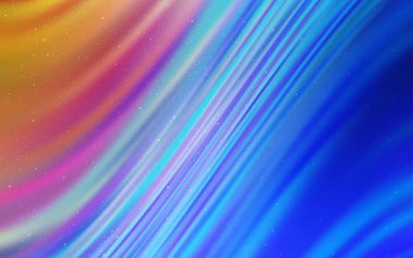 Açık mavi, astronomik yıldızlar ile kırmızı vektör arka plan. Renkli kozmik yıldızlar ile glitter soyut illüstrasyon. İş reklamınız için akıllı tasarım.